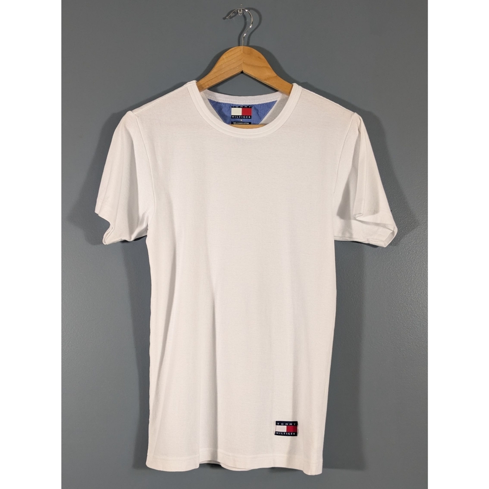 ❤️ Tommy Hilfiger Men's White Crewneck T-Shirt Size Small 100% Combed Cotton